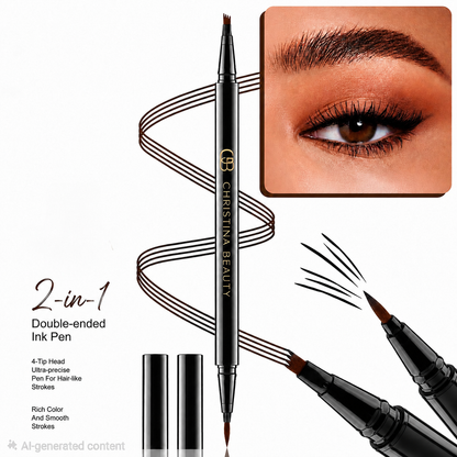 2-in-1 Double Ended Eyebrow Ink Pen